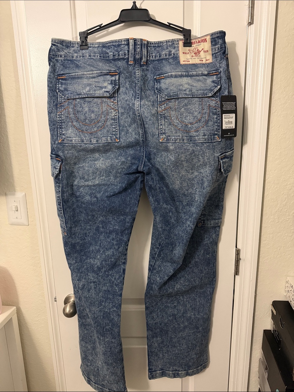 True Religion Relaxed Blue Washed Carpenter Jeans